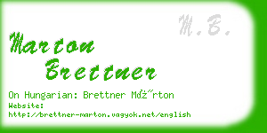 marton brettner business card